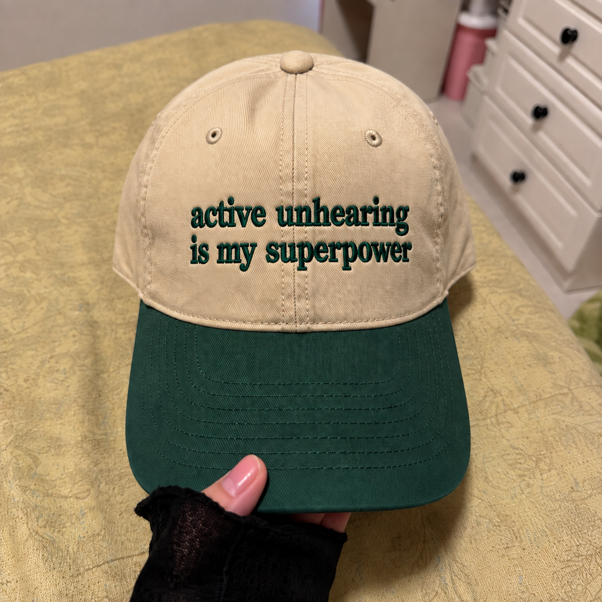 Active Unhearing Is My Superpower Embroidered Baseball Hat
