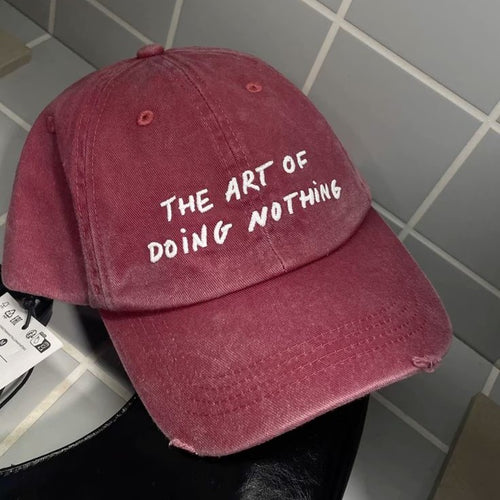 The Art Of Doing Nothing Embroidered Washed Cap