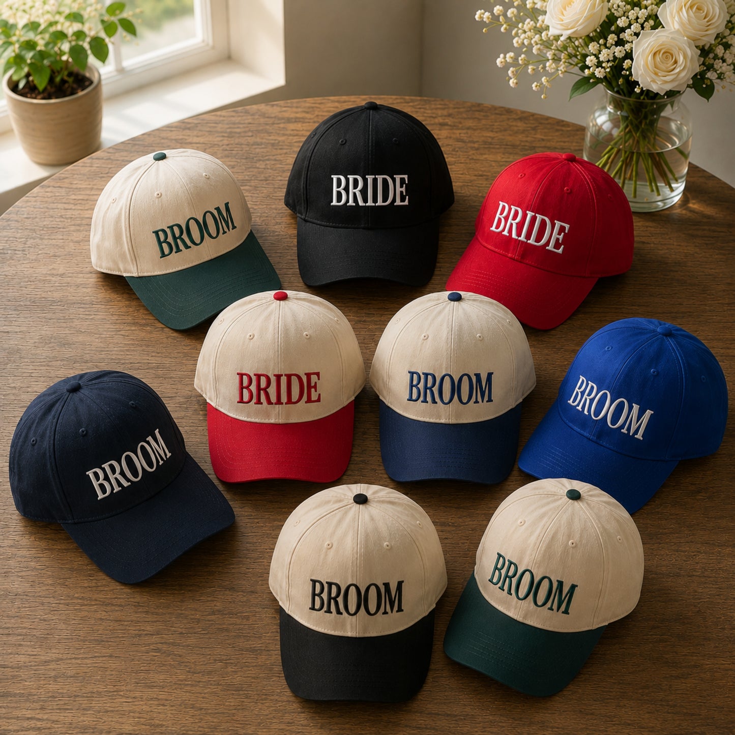 Bride and Groom Baseball Hats