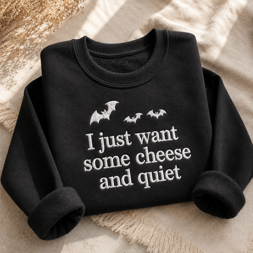 Some Cheese And Quite Embroidered Sweatshirt