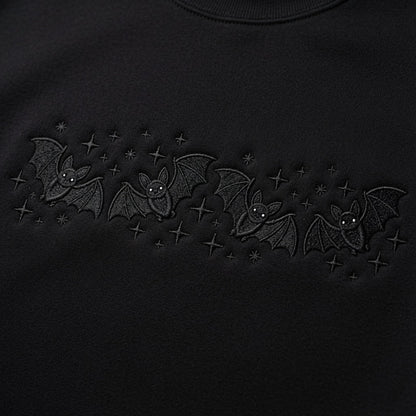 Bat Halloween Embroidered Sweatshirt