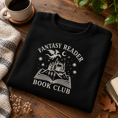 Fantasy Reader Book Club Embroidered Sweatshirt