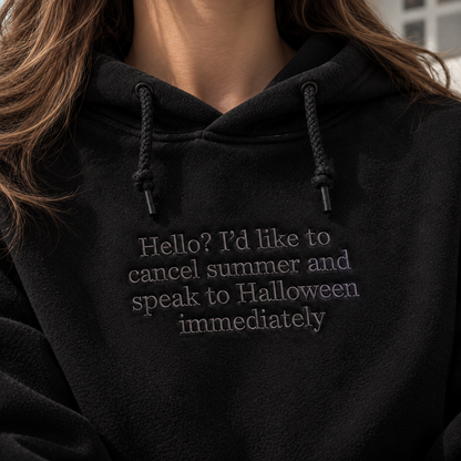 Speak To Halloween Immediately Embroidered Sweatshirt