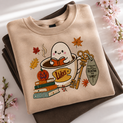 Luke's Coffee In Stars Hollow Embroidered Sweatshirt