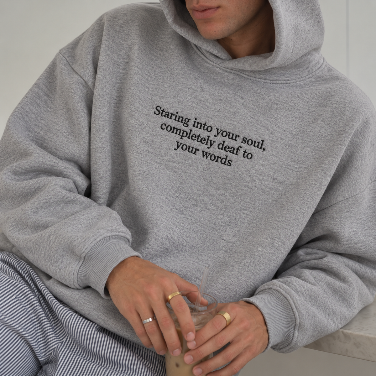 Completely Deaf To Your Words Embroidered Sweatshirt