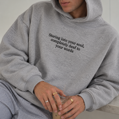 Completely Deaf To Your Words Embroidered Sweatshirt