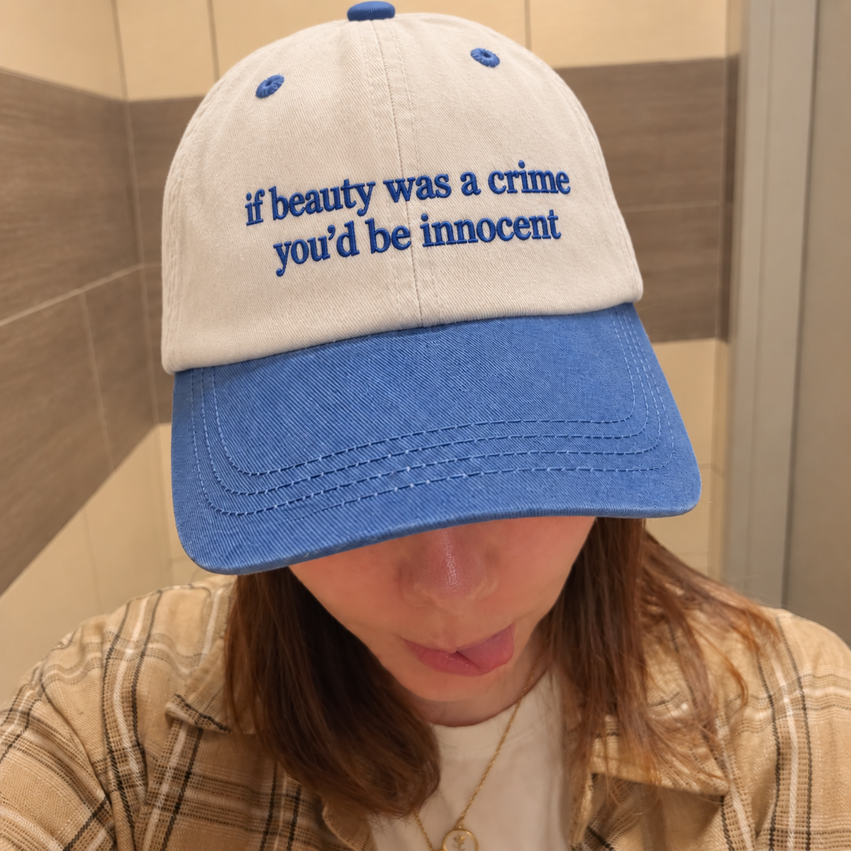 If Beauty Was a Crime You’d Be Innocent Embroidered Baseball Hat