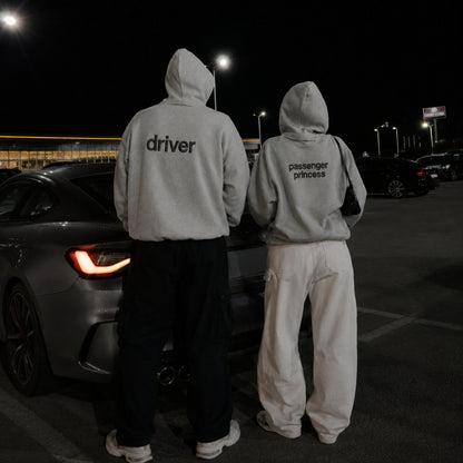 Driver And Passenger Princess Matching Embroidered Hoodie