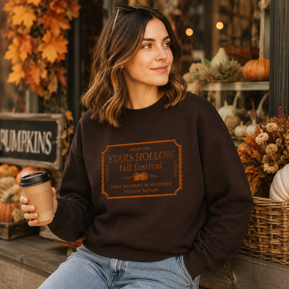 Ticket Fall Festival Stars Hollow Embroidered Sweatshirt