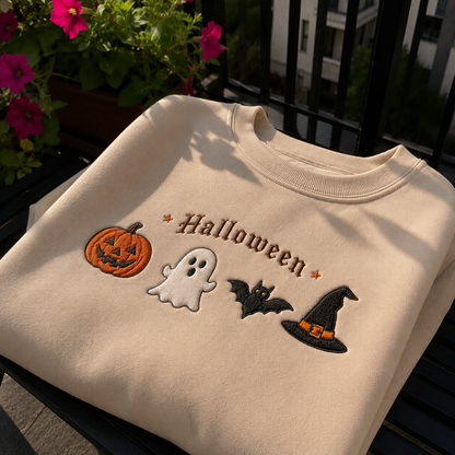 Halloween Season Embroidered Sweatshirt