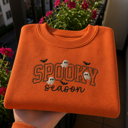 Spooky Halloween Season Embroidered Sweatshirt