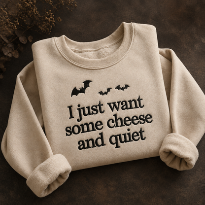 Some Cheese And Quite Embroidered Sweatshirt