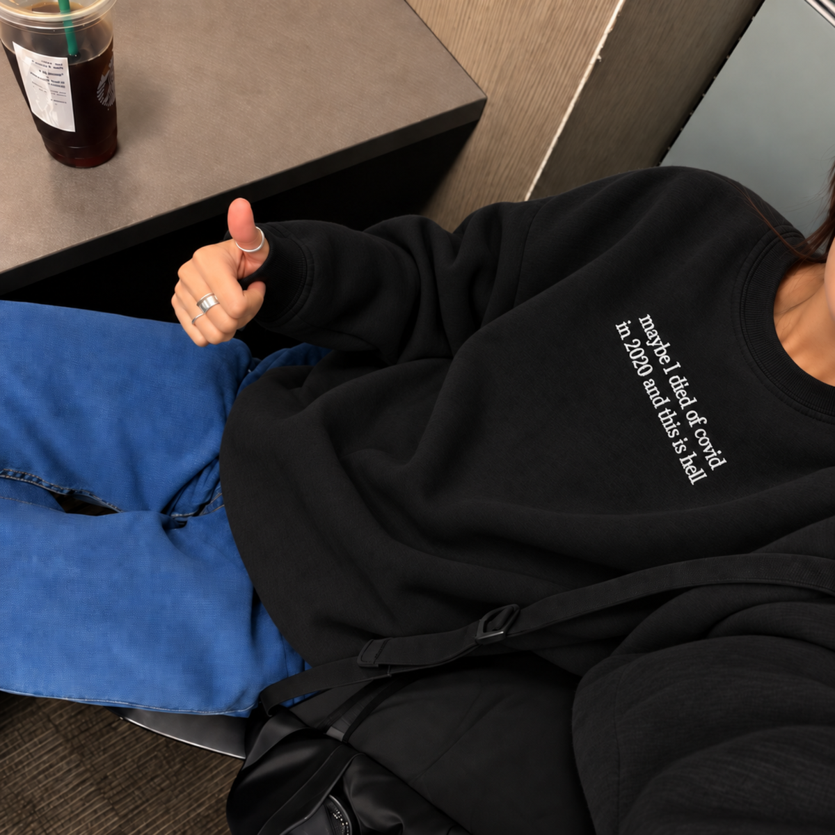 Maybe I Died of Covid in 2020 Embroidered Sweatshirt
