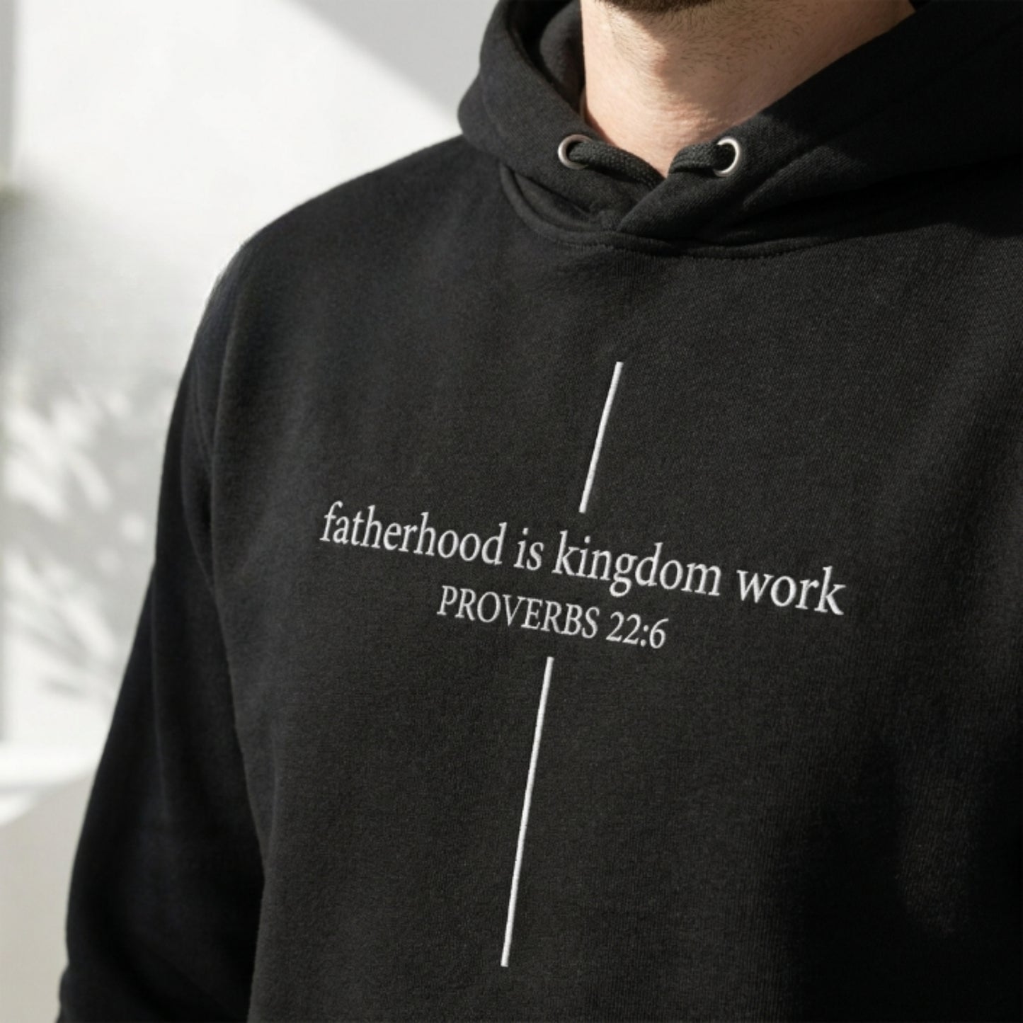 Fatherhood Is Kingdom Work Embroidered Sweatshirt
