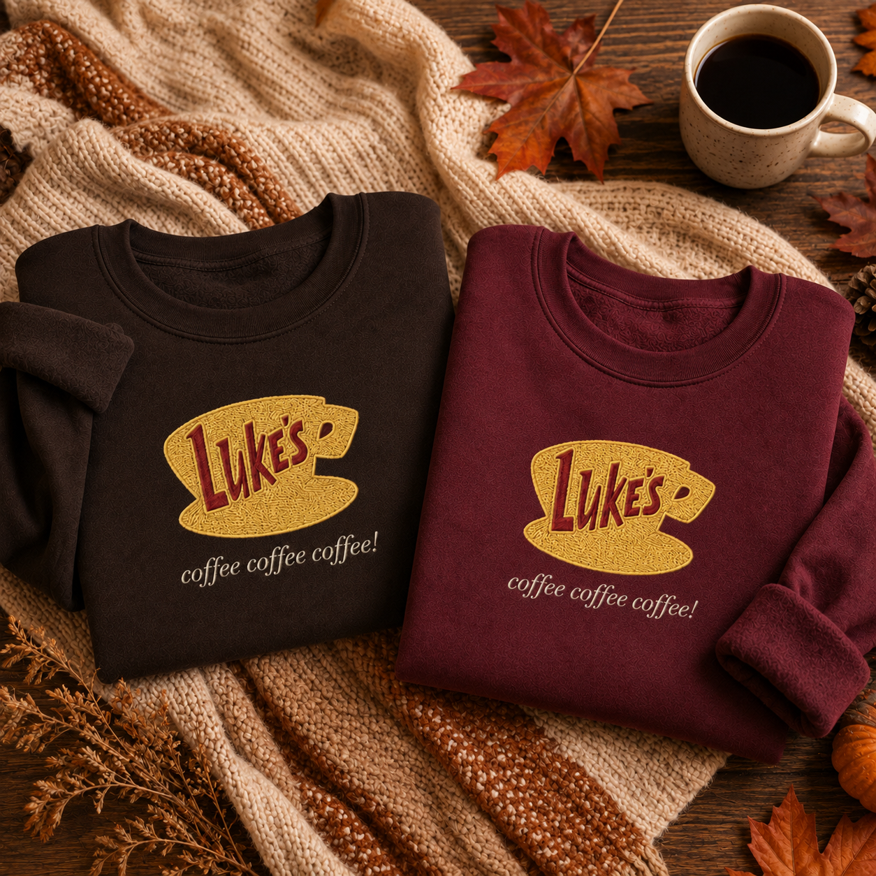 Luke's Coffee Embroidered Sweatshirt