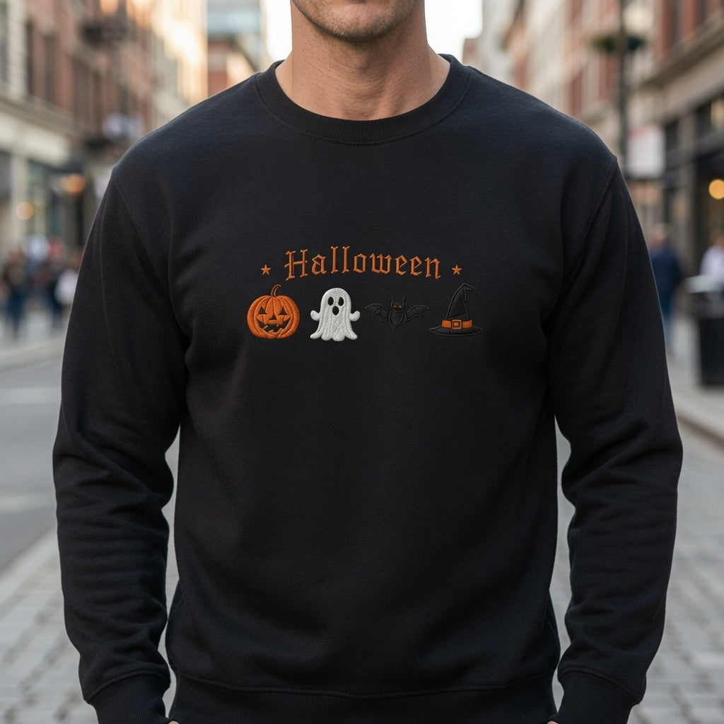 Halloween Season Embroidered Sweatshirt