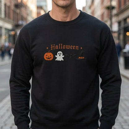 Halloween Season Embroidered Sweatshirt