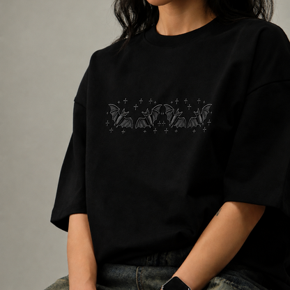 Bat Halloween Embroidered Sweatshirt