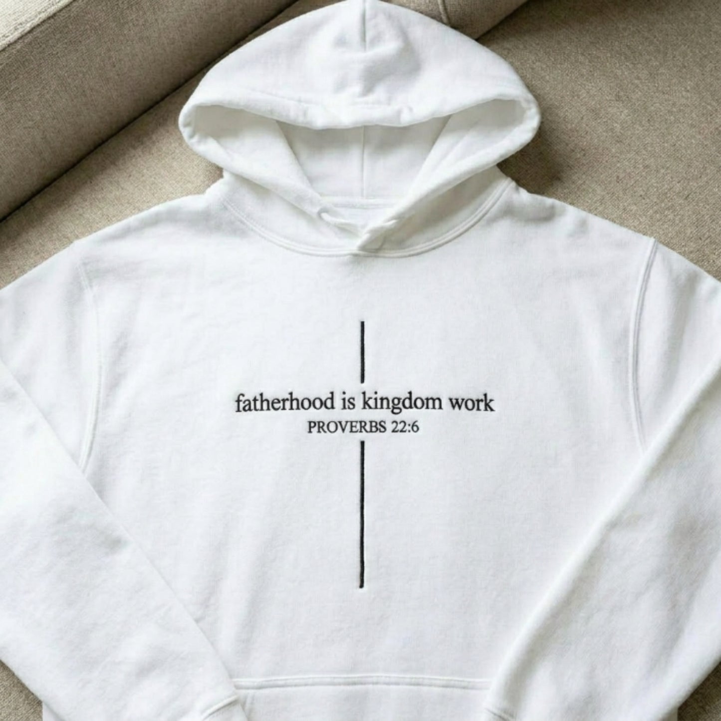 Fatherhood Is Kingdom Work Embroidered Sweatshirt