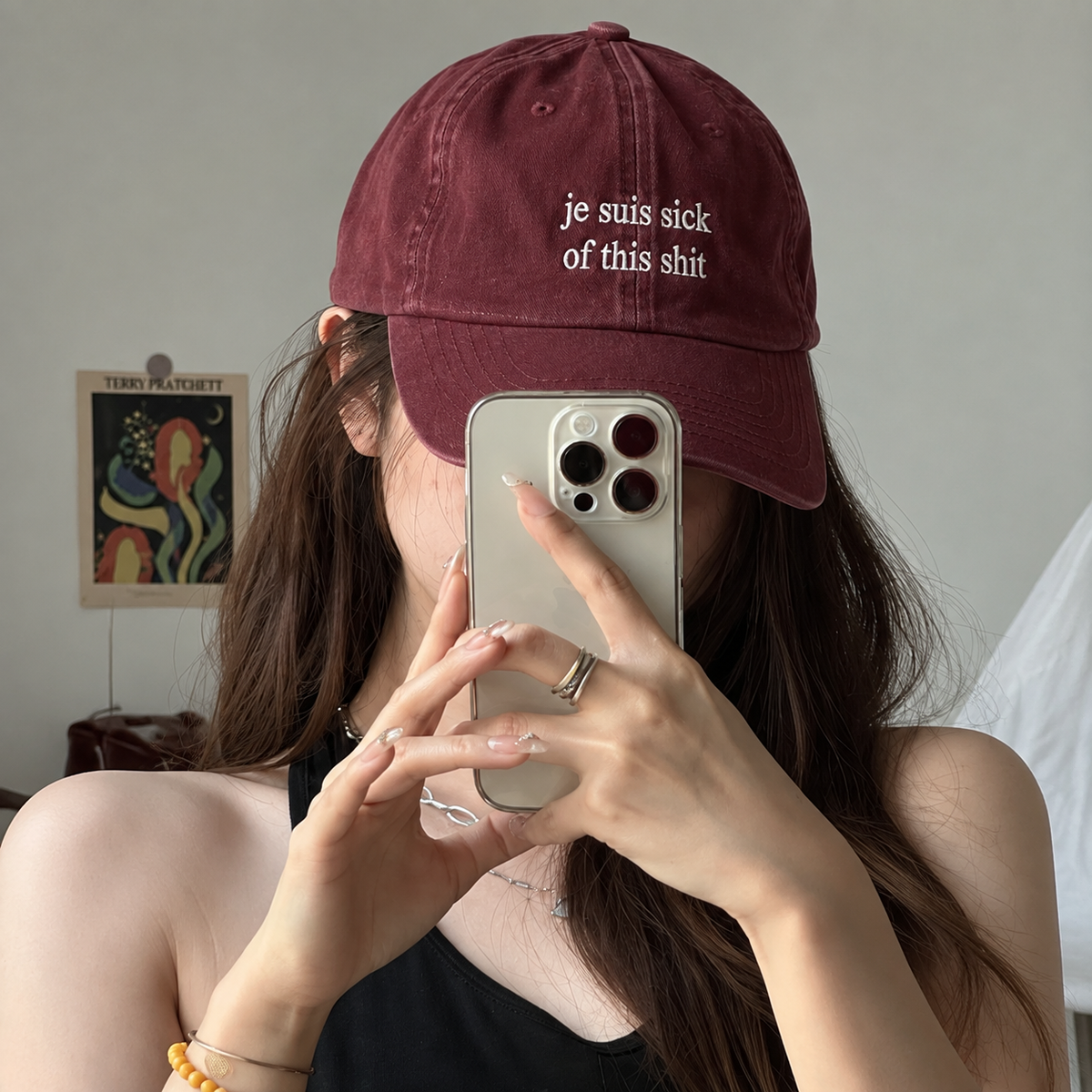 Je Suis Sick Of This Shit Embroidered Washed Cap