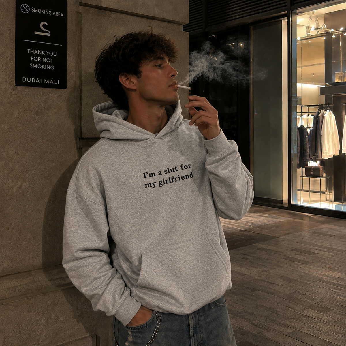 Slut For My Girlfriend Embroidered Sweatshirt