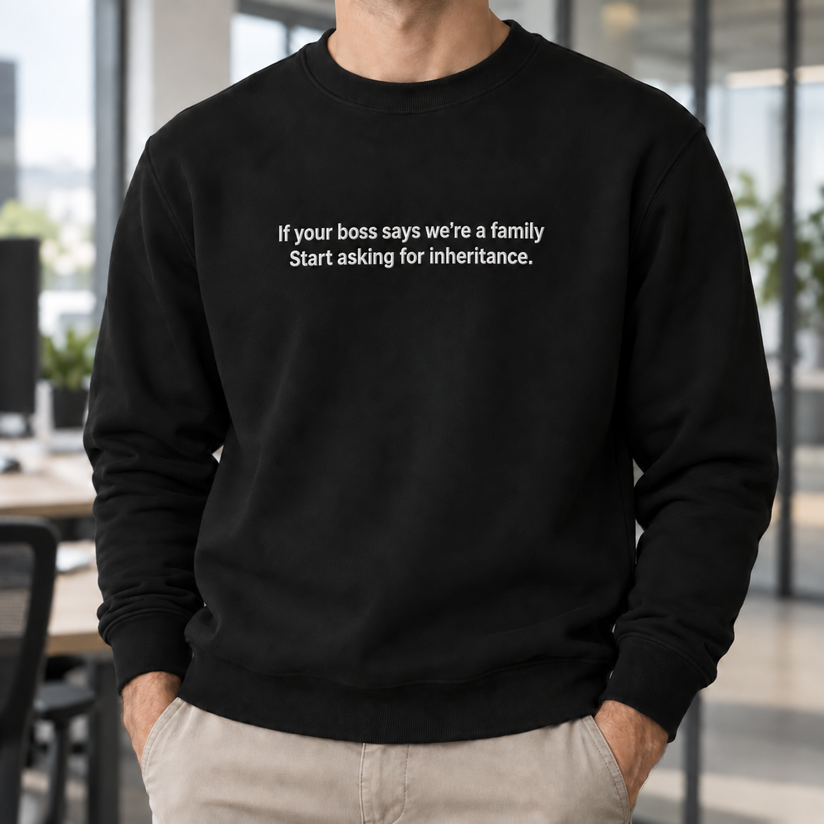 If Your Boss Says We’re A Family Embroidered Hoodie