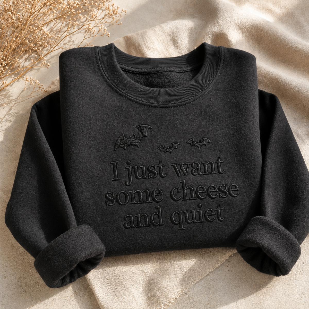 Some Cheese And Quite Embroidered Sweatshirt