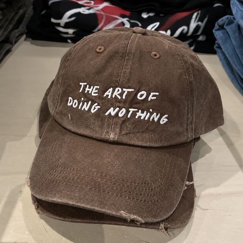 The Art Of Doing Nothing Embroidered Washed Cap