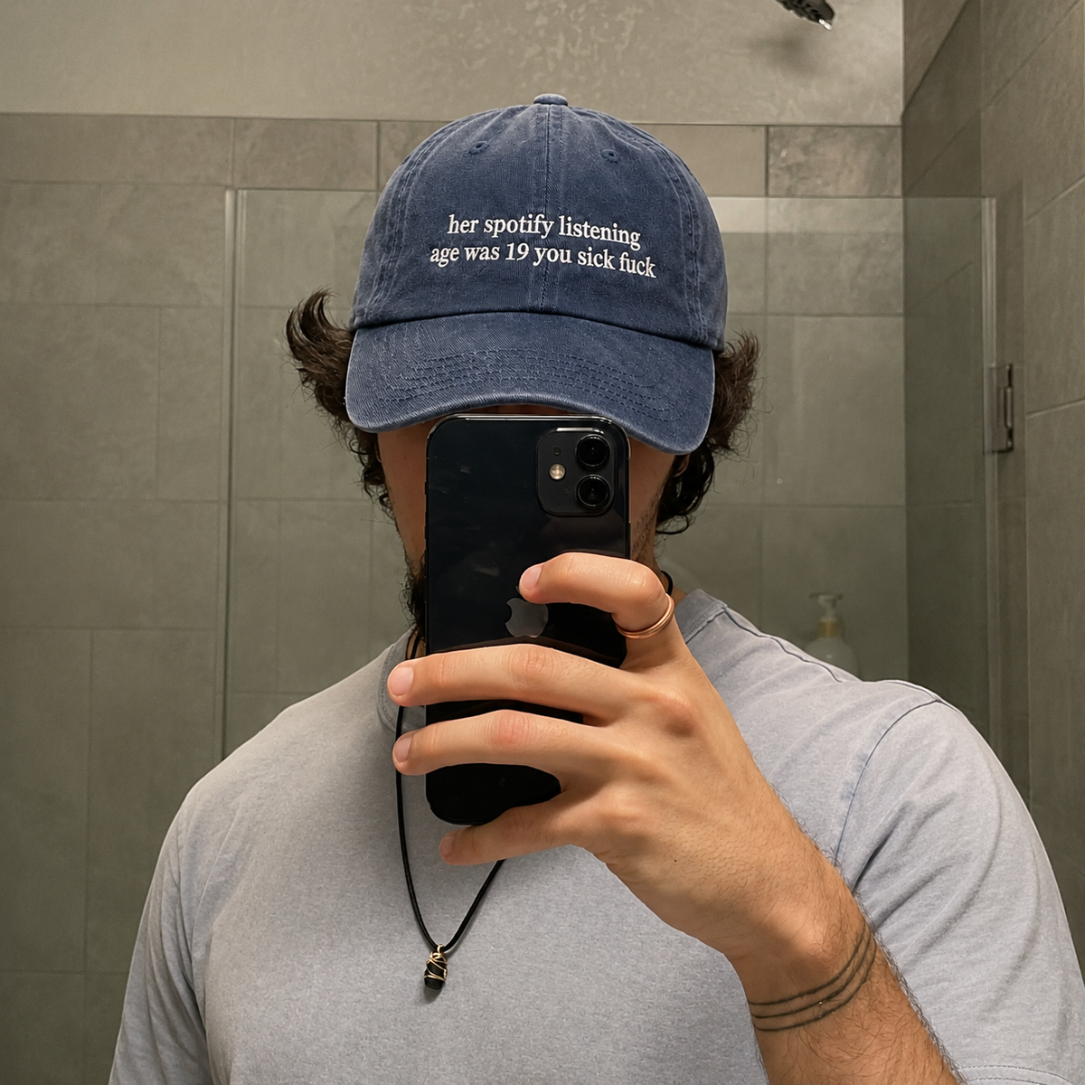 Her Spotify Listening Age Was 19 Embroidered Washed Cap