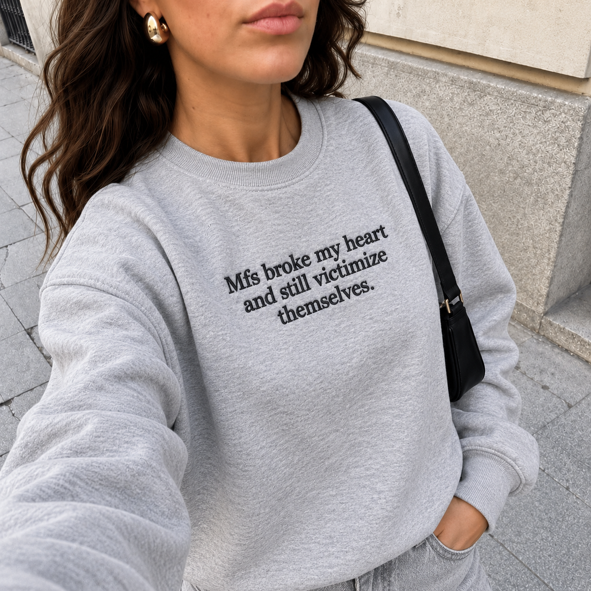 Mfs Broke My Heart Embroidered Sweatshirt