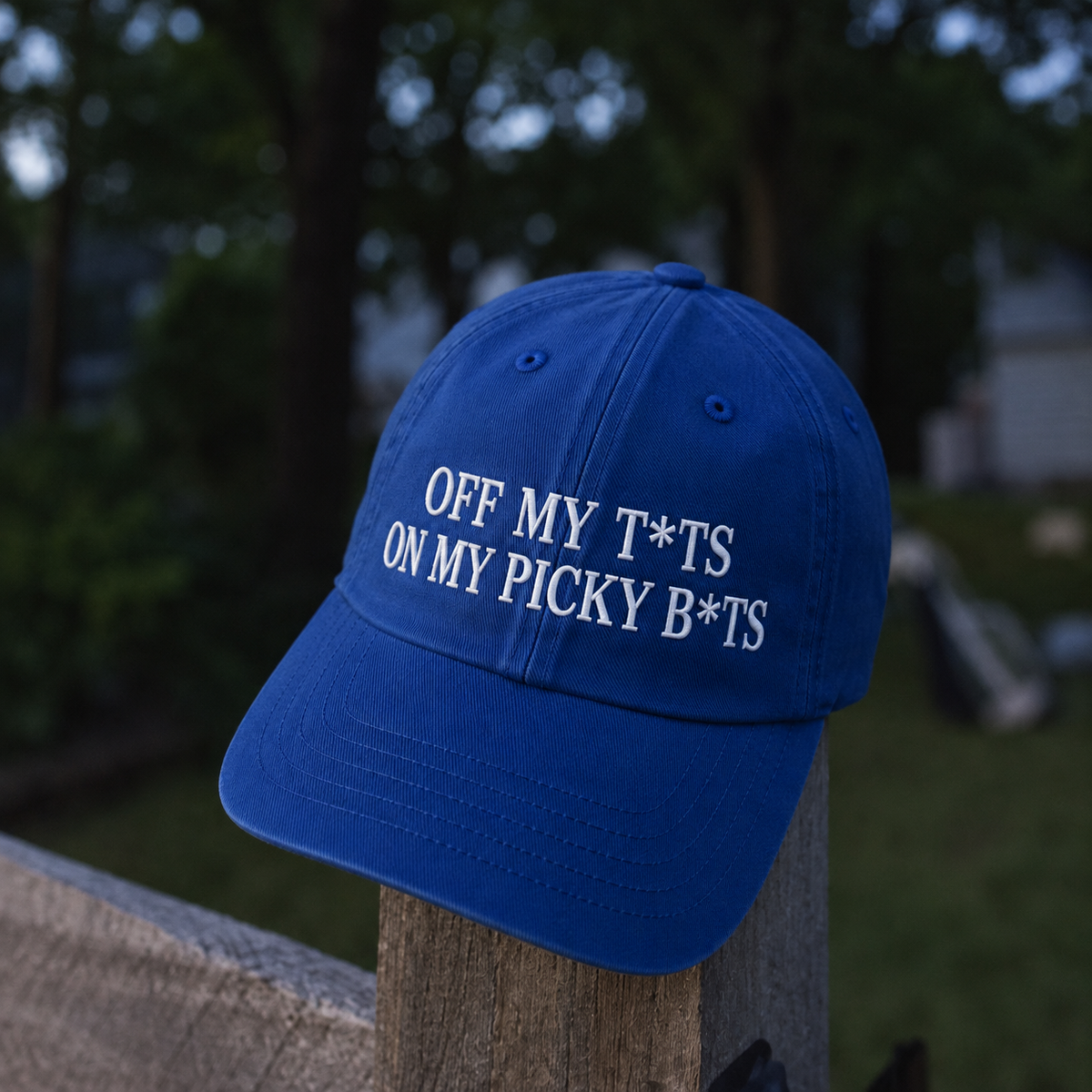 Off My T*ts On My Picky B*ts Embroidered Baseball Hat