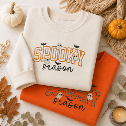 Spooky Halloween Season Embroidered Sweatshirt