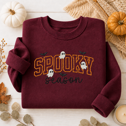 Spooky Halloween Season Embroidered Sweatshirt
