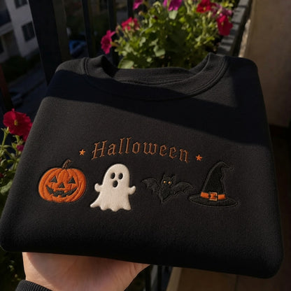 Halloween Season Embroidered Sweatshirt