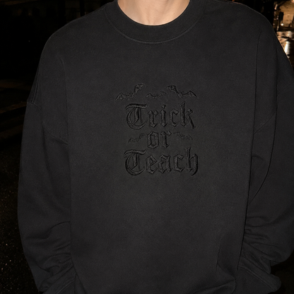 Trick Or Teach Embroidered Sweatshirt