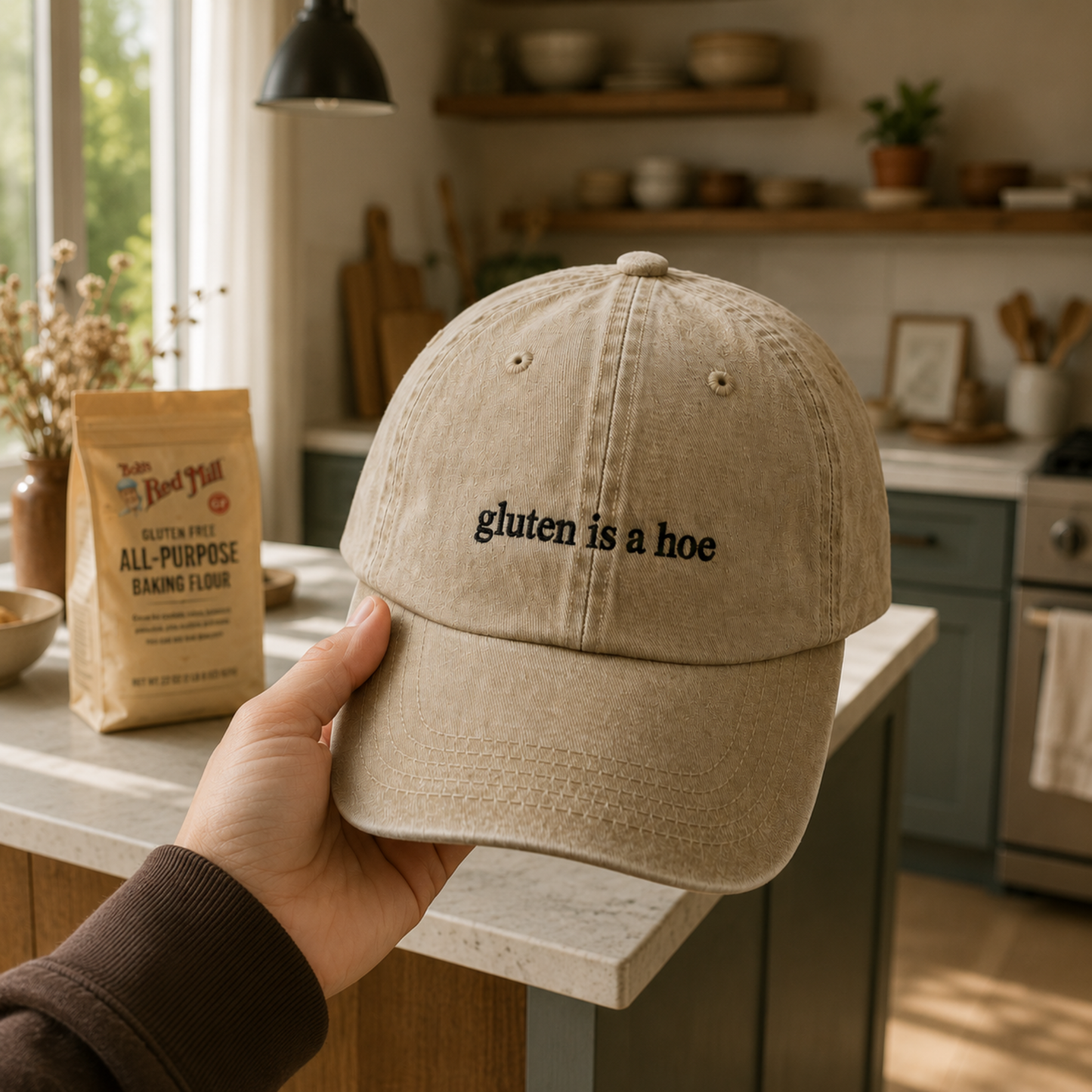 Gluten Is A Hoe Embroidered Hat