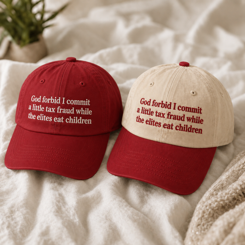 God Forbid I Commit A Little Tax Fraud Embroidered Baseball Hat