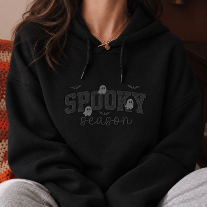 Dark Spooky Season Embroidered Hoodie