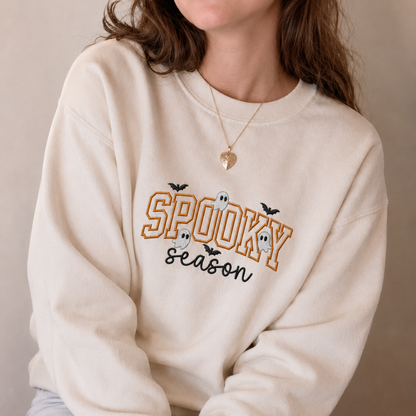Spooky Halloween Season Embroidered Sweatshirt