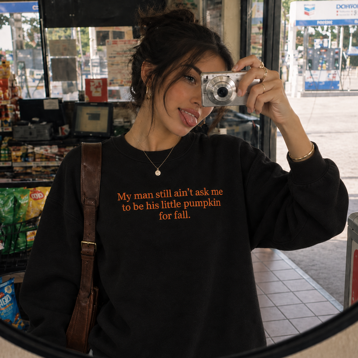 My Man Still Ain’t Ask Me To Be His Pumpkin Embroidered Sweatshirt