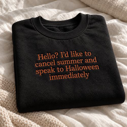 Speak To Halloween Immediately Embroidered Sweatshirt