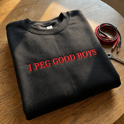 I Peg Good Boys Embroidered Sweatshirt