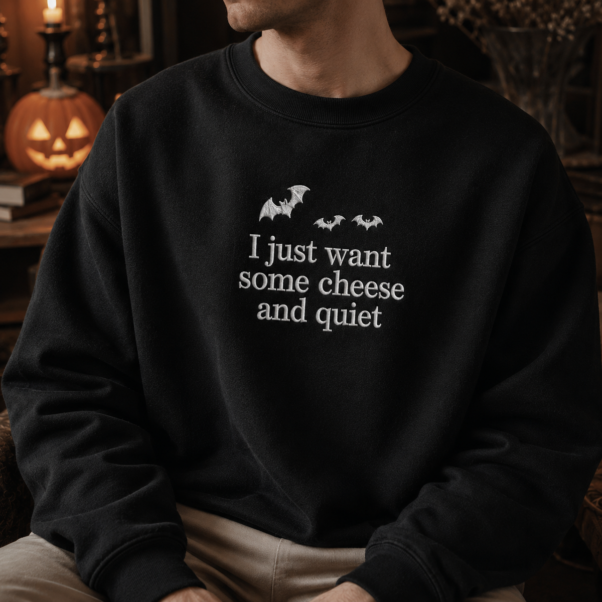 Some Cheese And Quite Embroidered Sweatshirt