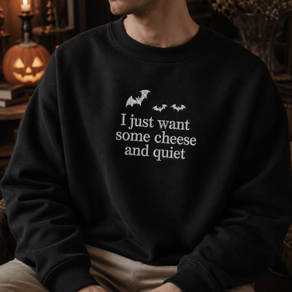 Some Cheese And Quite Embroidered Sweatshirt
