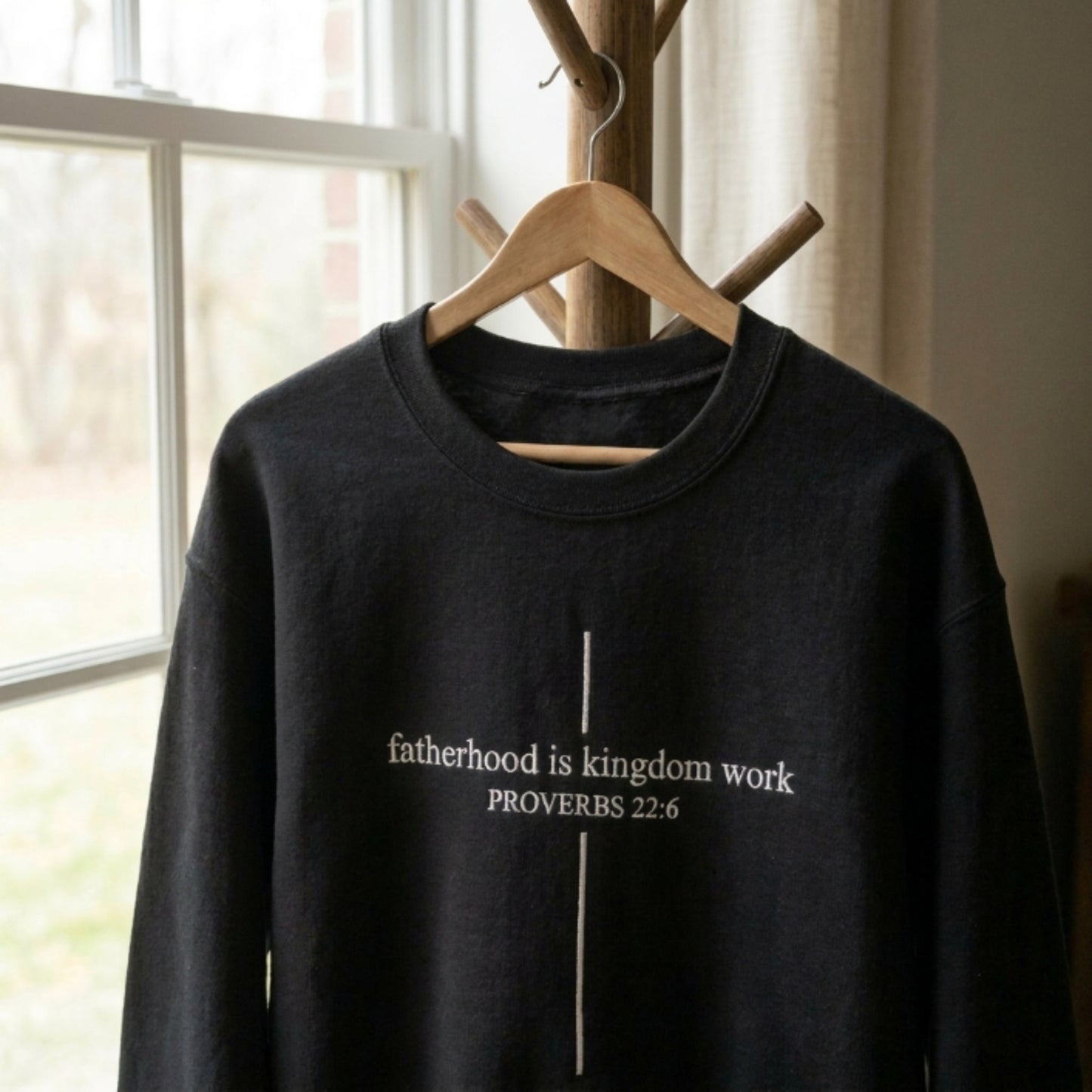 Fatherhood Is Kingdom Work Embroidered Sweatshirt