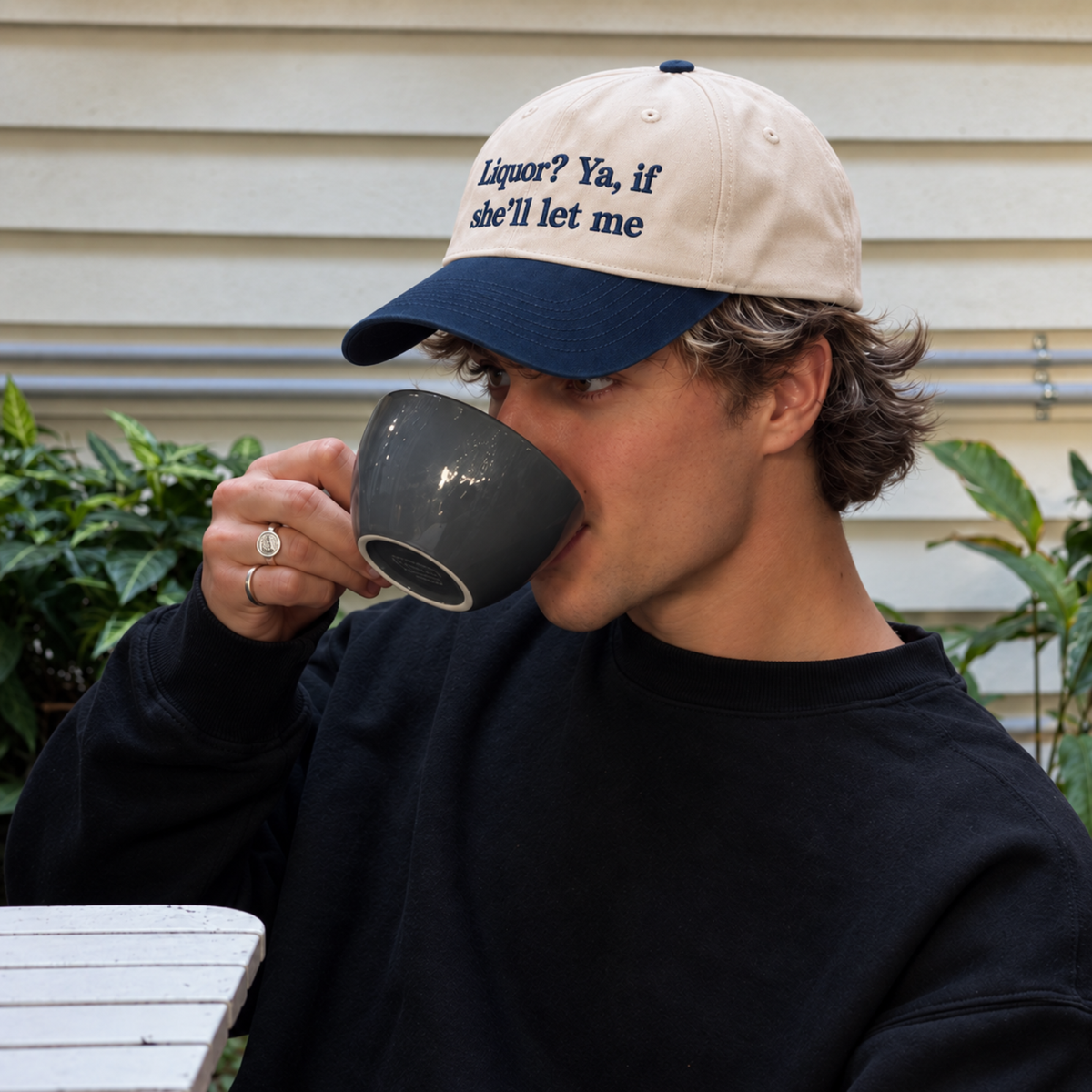 Liquor Ya If She’ll Let Me Embroidered Baseball Hat