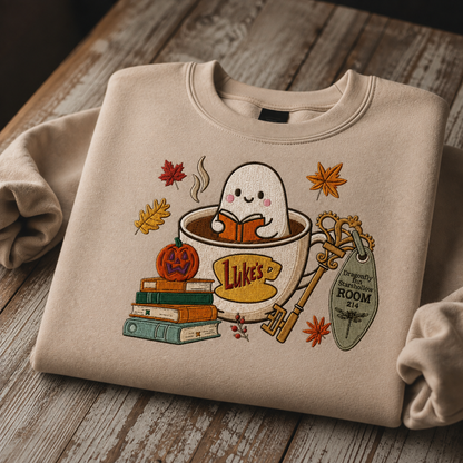 Luke's Coffee In Stars Hollow Embroidered Sweatshirt