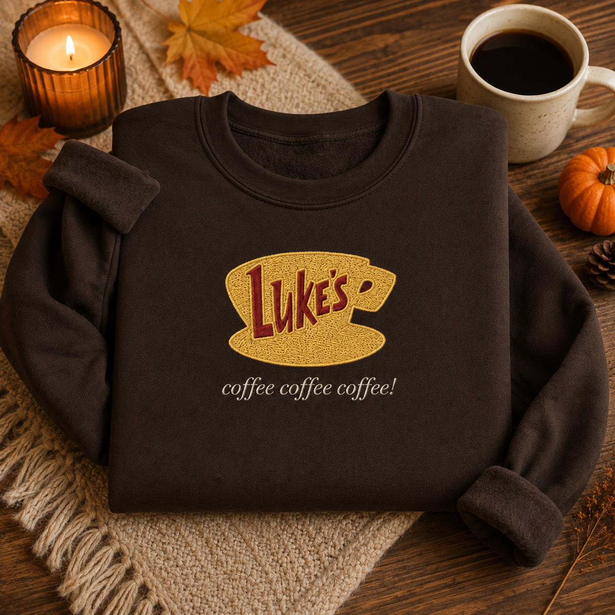 Luke's Coffee Embroidered Sweatshirt