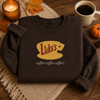 Luke's Coffee Embroidered Sweatshirt