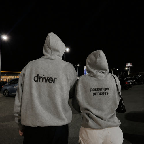 Driver And Passenger Princess Matching Embroidered Hoodie